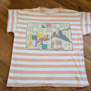 1980's SERGIO VALENTE FIFTH CLUB KNIT SHORT SLEEVE SWEATSHIRT